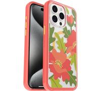 OtterBox Symmetry Clear MagSafe Case for Apple iPhone 15 Pro Max, Shockproof, Drop proof, Protective Thin Case, 3x Tested to Military Standard, Quilted Poppies