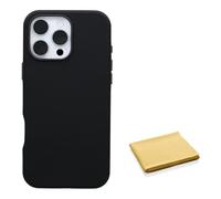 OtterBox Symmetry Series Cactus Leather Case for iPhone 16 Pro Max - Magsafe Compatible - Cleaning Cloth Included - Non Retail Packaging - Noir Ash Black