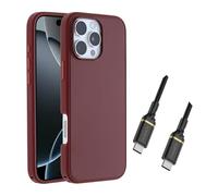 OtterBox Symmetry Series Case for iPhone 16 Pro Max - USB-C to USB -C Cable Included - Magsafe Compatible - Non Retail Packaging - Brick Red