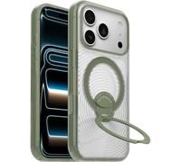 OtterBox Symmetry Stand Case for iPhone 18 Pro/17 Pro, Clear/Green | Shockproof, Drop proof, Protective Thin Case, 3x Tested to Military Standard