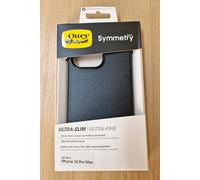 OtterBox Symmetry Case for iPhone 15 Pro Max, Shockproof, Drop proof, Protective Thin Case, 3x Tested to Military Standard, Antimicrobial Protection, Black