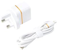 OtterBox USB-C PD UK Wall Charger 20W and Reinforced USB-C to Lightning Cable, MFi Certified, Fast Charging Bundle for iPhone and iPad, Drop Tested, Rugged, Ultra Durable, White