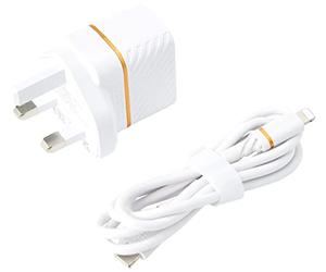 OtterBox USB-C PD UK Wall Charger 20W and Reinforced USB-C to Lightning Cable, MFi Certified, Fast Charging Bundle for iPhone and iPad, Drop Tested, Rugged, Ultra Durable, White