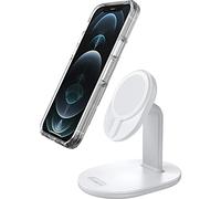 OtterBox Wireless MagSafe Charging Stand, Strong Magnetic Alignment and Attachment with MagSafe, Sl evice Charging Station for iPhone, White