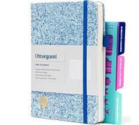 Ottergami Bullet Dotted Journal Set | Hardcover 150gsm Dotted Journal Notebook | A5 Notebook | Doted Notebok Journaling Kit Includes: Stencils, Rear Pocket & Pen Holder | The Classic