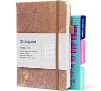 Ottergami Bullet Dotted Journal Set | Hardcover 150gsm Dotted Journal Notebook | A5 Notebook | Doted Notebok Journaling Kit Includes: Stencils, Rear Pocket & Pen Holder | The Classic