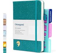 Ottergami Bullet Dotted Journal Set | Hardcover 150gsm Dotted Journal Notebook | A5 Notebook | Doted Notebok Journaling Kit Includes: Stencils, Rear Pocket & Pen Holder | The Classic
