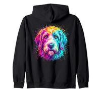 Otterhound Colorful Dog Portrait Zip Hoodie
