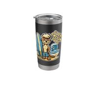 Otterly Awesome Dude Funny Surfer Beach Summer Surfing Otter Stainless Steel Insulated Tumbler