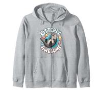 Otterly Awesome Sea Otter Lover Zip Hoodie