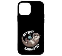 Otterly Exhausted Tired Animal Funny Pun For Otter Lovers Case for iPhone 12 mini