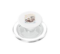 Otterly Unbothered Cute Relaxed Otter Coffee PopSockets PopGrip for MagSafe