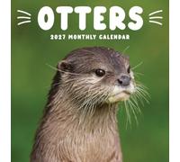 Otters 2027 Wall Calendar | 12" X 24" Open | Marble City Press | Plastic Free | Printed on Thick Art Paper