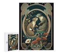 Otters British Wildlife Decorative Jigsaw for Grown-Ups, 500 PCS - New Year Puzzle Gift; for Shared Table Time