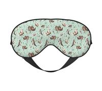Otters Double Sided Sleep Mask Soft Comfortable Light Blocking Eye Cover for Night Rest