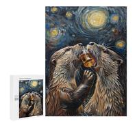 Otters Drinking Beer Puzzle 1000 Teile Schwer Puzzle Spielzeug Lernspiel Impossible Herausforderungsspielzeug Für Erwachsene Kinder 500 PCS