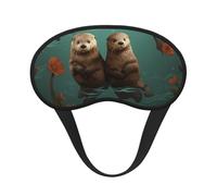 Otters in Love Sleep Mask for Men Women Night Blindfold: Blackout Eye Masks for Sleep, Breathable Soft Sleeping Mask for Side Sleepers - Zero Pressure Eye Cover Shade for Travel