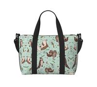 Otters Large Weekender Bag for Travel, Water-Resistant Duffle Bag, Print Adjustable Shoulder Strap,3-5 Day Overnight Bag for Men Women
