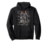 Otters Of The World Educational Sea Otter River Otter Gift Pullover Hoodie