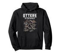 Otters Of The World Educational Species Wildlife Chart Pullover Hoodie