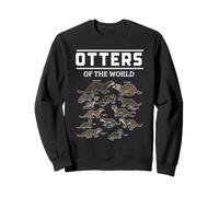 Otters Of The World Educational Species Wildlife Chart Sweatshirt