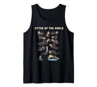 Otters of The World Educational Species Wildlife Chart Tank Top