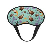 Otters Premium Eye Mask â€“ Soft Satin Sleep Mask with Full-Print Front Design, 100% Polyester Shade Eye Cover for Travel, Meditation, Yoga & Night Rest