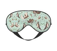 Otters Print Eye Mask for Sleeping Light Blocking,Soft Breathable Eye Mask,Adult Party Eyeshade Favors