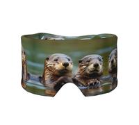 Otters Print Eye Shade Cover for Nap Travel Yoga,Eye Cover Blindfold Travel Office Nap Airplane