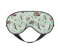 Otters Print Sleeping Eye Cover Eyeshade for Men Women Plane Travel Nap Night Sleeping