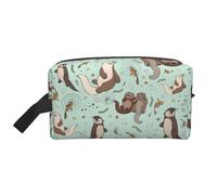 Otters Print Toiletry Bag for Men Travel Toiletry Bag, Spacious Capacity Cosmetic Bag for Women