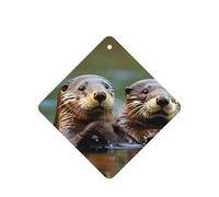 Otters Printing 10 Pcs Car Air Freshener Hanging Sheets Scented Hanging Sheets With Rope For Home