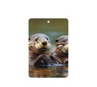 Otters Printing 10 Pcs Car Air Freshener Hanging Sheets Scented Hanging Sheets With Rope For Home