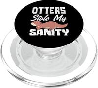 Otters Sanity Sea Otter Cartoon Funny Otter Lover PopSockets PopGrip for MagSafe