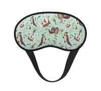 Otters Sleep Mask for Side Sleeper, Eye Mask Sleeping for Women Men,for Sleeping with Elastic Band