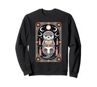 Otters Tarot Card Aesthetic Mystical Otters Sweatshirt