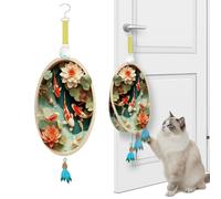 OtterVerz 11 Interactive Cat Toys for Indoor Cats, Automatic Concealed Hide and Seek Hanging Feather Cat Toy, Rechargeable Motion-Activated Enrichment Toys for Bored Adult Cats (Fish Pond Pattern