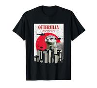 Otterzilla Otter Anime Gift Movie Poster Japan Otaku Manga T-Shirt