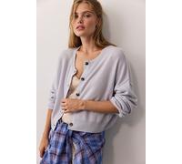 Ottilie Cashmere Cardi at Free People in Arctic Ice, Size: XL - female