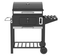 CHARLES BENTLEY American Large Portable Grill Charcoal BBQ With Thermometer, Bottle Opener, Warming Rack, Adjustable Heights, Barbecue For Family Parties In Summer (108x114cm)