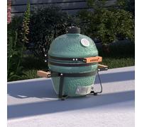 CHARLES BENTLEY ottimo Searsmith 13" Kamado BBQ Grill With Built In Thermometer, Cast Iron Vent, Non Stick Stainless Steel Grill, Gloss Green Finish, Compact Outdoor Smoker & Grill (50x47cm)