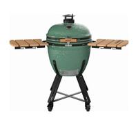 Charles Bentley ottimo Searsmith 24" Kamado BBQ Grill, Green Large | Feeds 8-10 people using 50-75% less charcoal. Features dual airflow controls, folding bamboo side tables and a thermometer.