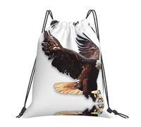 OTTKGGA An Eagle Drawstring Bags Waterproof Swimming Gym Backpacks Large Capacity Lightweight Travel Beach