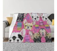 OTTKGGA Animal Dog French Bulldog Ultra-Soft Micro Fleece Blanket Flannel Blanket Anti Pilling Bed Couch Living Room Travel Decor
