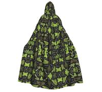 OTTKGGA Basil Thyme Dill & Rosemary Adult Hooded Cloak Party Decoration Robe Witch Vampires Halloween Christmas Cosplay Costume