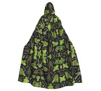 OTTKGGA Basil Thyme Dill & Rosemary Hooded Cloak Wizard Cape Grim Reaper Vampire Party Halloween Adult Cosplay Stage Costumes