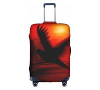 OTTKGGA Bird Love Heart Art Suitcase Cover Luggage Protector Elastic Anti-Scratch Travel Essentials Fits 18-32 Inch Luggage
