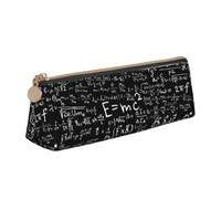 OTTKGGA Blackboard Wallpaper Leather Pencil Case Stationery Organizer Pouch with Zipper Student Middle School College Office