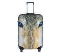 OTTKGGA Blue Eyes Wolf Suitcase Cover Luggage Protector Elastic Anti-Scratch Travel Essentials Fits 18-32 Inch Luggage