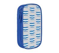 OTTKGGA Blue Honduras Flag Double-Layer Pencil Case Pen Bag Large Capacity School Office Travel Makeup